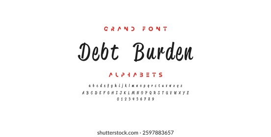 Lettering font isolated on white background. Texture alphabet in street art and graffiti style. Grunge and dirty effect.  Vector brush letters.
