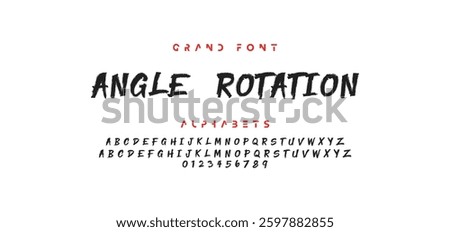Lettering font isolated on white background. Texture alphabet in street art and graffiti style. Grunge and dirty effect.  Vector brush letters.