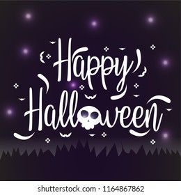Lettering Font Special Halloween Day with horror Background
