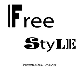 lettering of free style. vector illustration