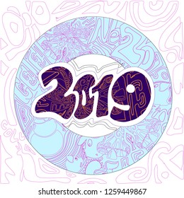 Lettering freehand centre year