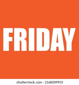 lettering Friday.flat design vector illustration. planners, posters, cards, banners, advertisement, social media, etc