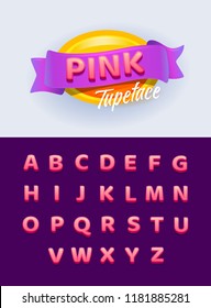Lettering game font isolated. Vector logo letters. Alphabet element colored 3d style