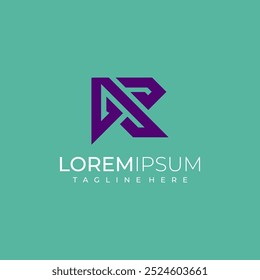 letras no logotipo moderno abstrato R geométrico
