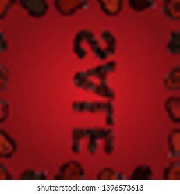 Lettering. Giveaway Banner Card with Lettering. Picture in red, black and brown colors. Seamless pattern. Colorful design. Vector illustration.