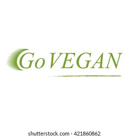 Lettering "Go vegan"