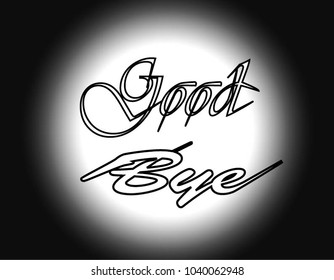 Lettering of Good bye. vector
