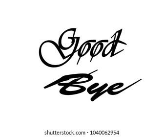 Lettering of Good bye. vector