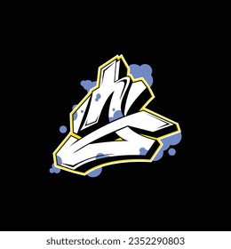 Lettering Graffiti Alphabet Font A for any design purpose, useful in graphic design