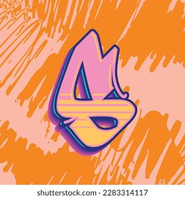 Lettering Graffiti Alphabet Font S for any design purpose, useful in graphic design, logo, display, branding, and business identity.