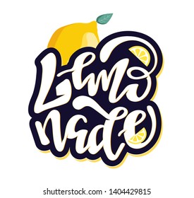 Lettering hand drawn doodle poster art banner - template art - Lemonade