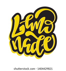 Lettering hand drawn doodle poster art banner - template art - Lemonade