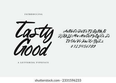 Lettering Hand Drawn Font  Typography Uppercase Lowercase