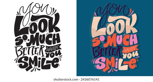 Lettering hand drawn poster, t-shirt design, mug print. 100% vector file.