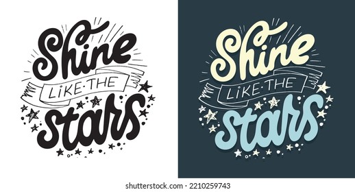 Lettering hand drawn slogan. Funny quote for blog, poster and print design. Modern calligraphy text. 