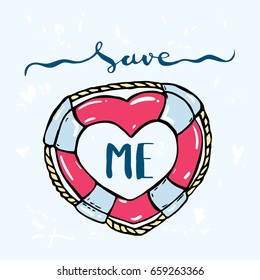 lettering. Hand drawn vector illustration, design, greeting card, logo