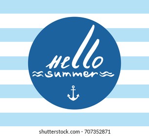 lettering handdrawn lettering Hello Summer