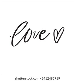 Lettering handwriting brush pen phrases of Love. Vector scripts