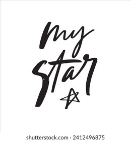 Lettering handwriting brush pen phrases of Love. Vector scripts