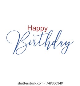 Lettering Happy Birthday On White Background Stock Vector (Royalty Free ...