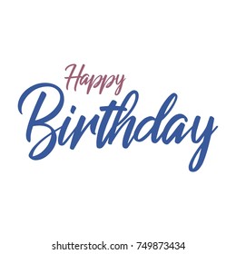 Lettering Happy Birthday On White Background Stock Vector (Royalty Free ...