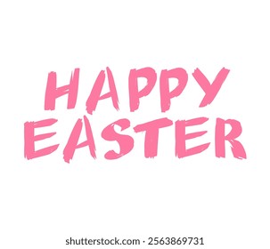 Lettering Happy Easter, congratulation text