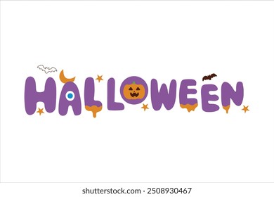 The lettering of Happy Halloween.