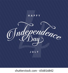 lettering of happy independence day, greeting card design