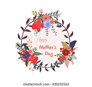 Lettering Happy Mothers Day card