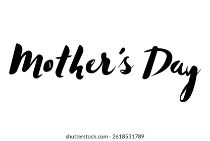 Lettering Happy Mothers Day Hand lettering calligraphy  isolated on white background. Vector illustration element. Happy mothers day script calligraphy, Mother's day card