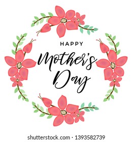 lettering happy mothers day vector