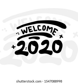 lettering for happy new year 2020
