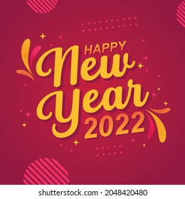 Lettering Happy New Year 2022