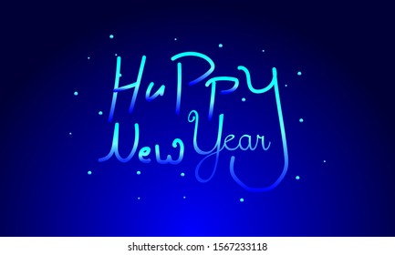Lettering happy new year Vector