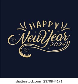 lettering happy new year vector template