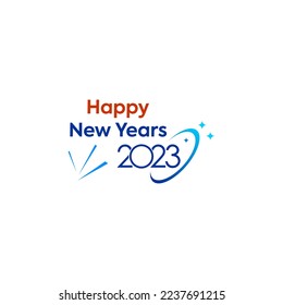 lettering happy new years 2023 greeting message vector