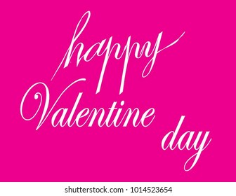 Lettering of happy valentine day. vector illustration