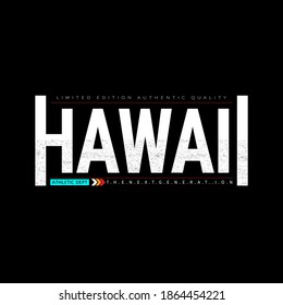 Lettering of hawaii athletic with Illustration vector graphic. suitable for t-shirts design, clothing, hoodies, etc.