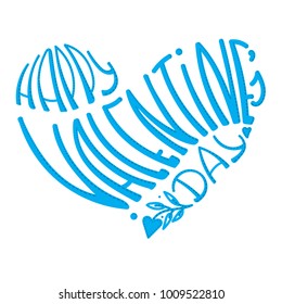 Lettering hearts. Great for Valentine's Day. Vector illustration
