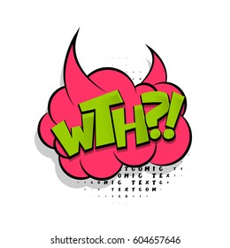 Lettering hell devil. Comics colored book halftone balloon. Bubble icon speech phrase. Cartoon exclusive font label tag expression. Comic text sound effects dot background. Sounds vector illustration.