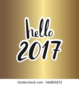lettering. hello 2017