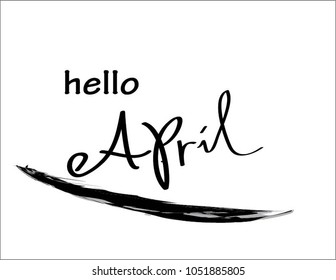 Lettering of hello April