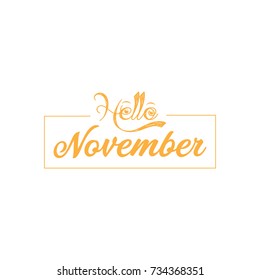 lettering  Hello november