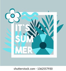 Lettering hello summer