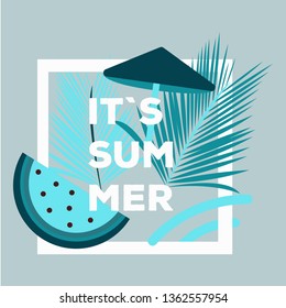 Lettering hello summer