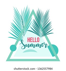 Lettering hello summer