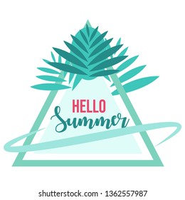 Lettering hello summer