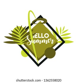 Lettering hello summer