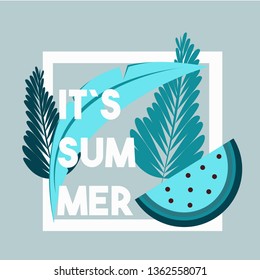Lettering hello summer