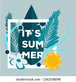 Lettering hello summer